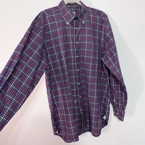 Peter Millar Purple Plaid Button Down Long Sleeve Shirt - Picture 10 of 11